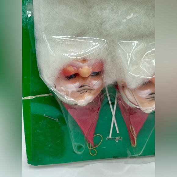 NWT 1960s Santa head ornaments - Picture 6 of 6